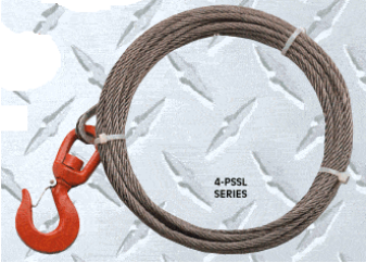 [ERSBA4-6N] Winch Cable 7/16" 100 ft long w/swivel hook